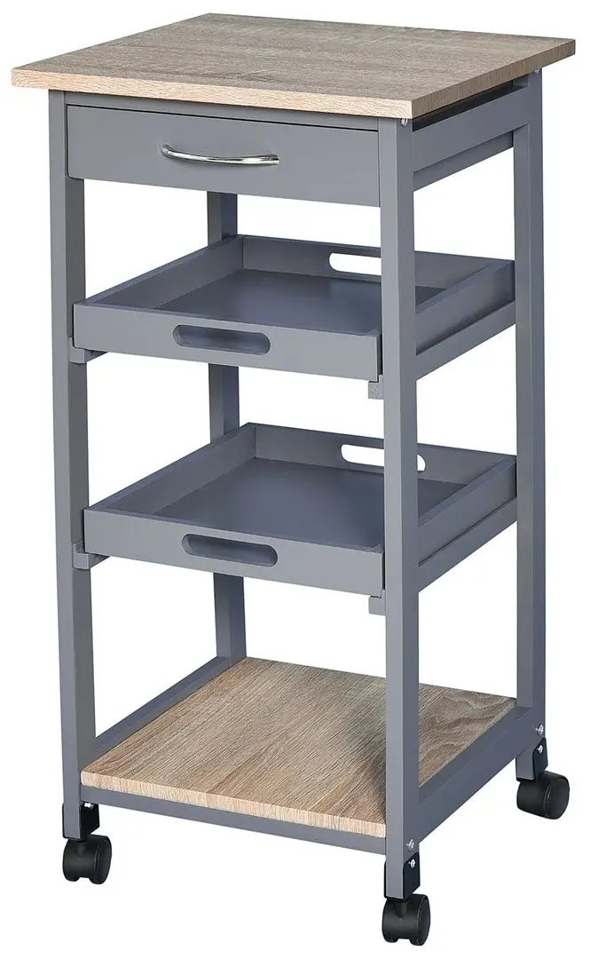 Стеллаж Homcom 801-153GY 37x67 cm (Grey/Oak) - 3