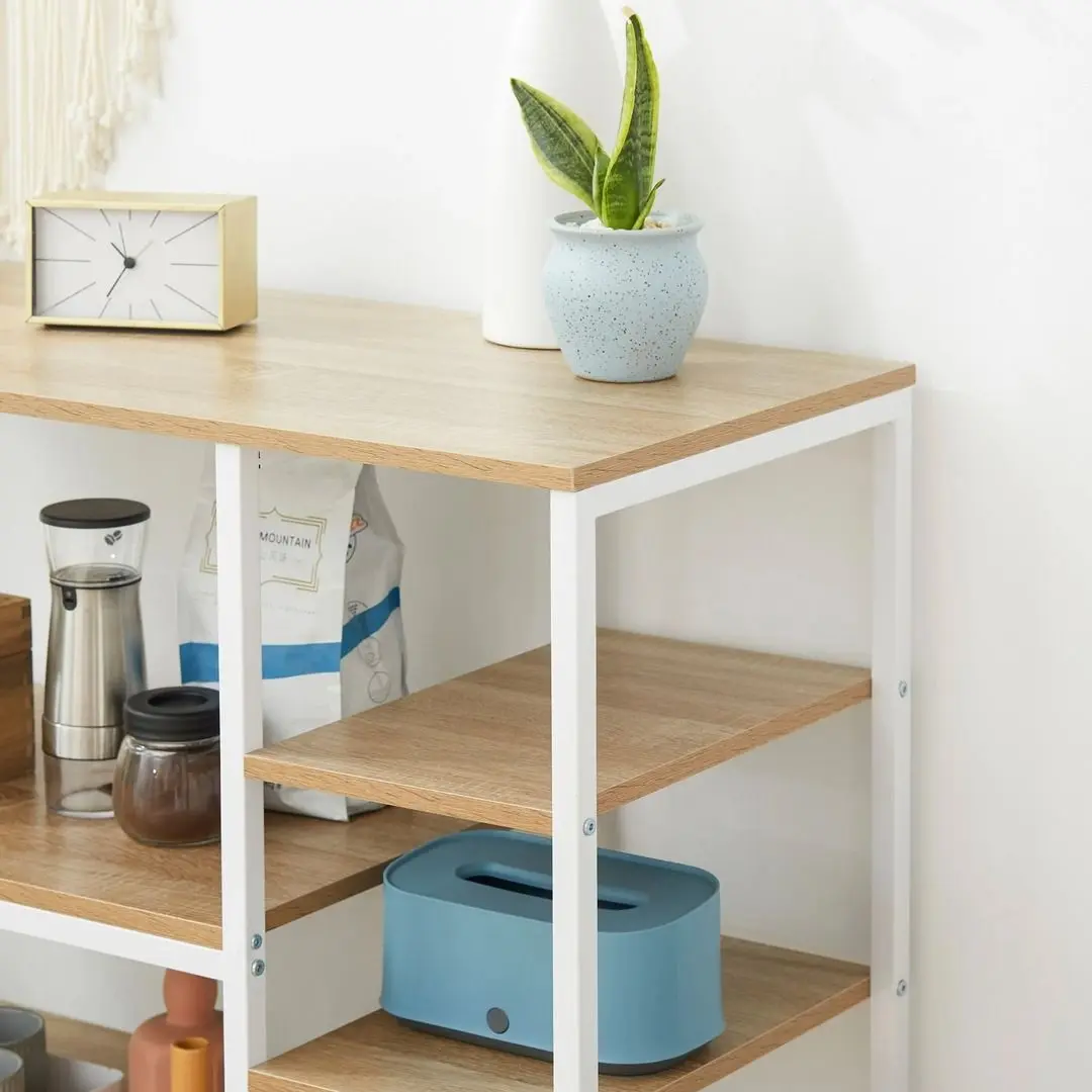 Стеллаж Homcom 801-217 90x40x95 cm (Oak/White) - 4