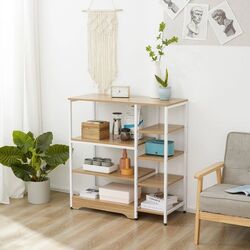 Стеллаж Homcom 801-217 90x40x95 cm (Oak/White)