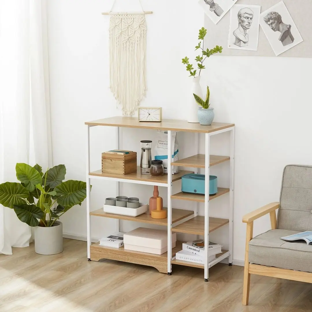 Стеллаж Homcom 801-217 90x40x95 cm (Oak/White)