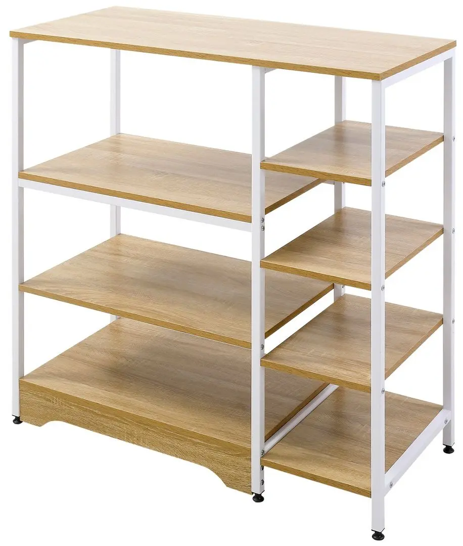 Стеллаж Homcom 801-217 90x40x95 cm (Oak/White) - 3