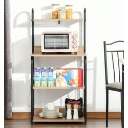 Etajera Homcom 801-219 60x40x125 cm (Wood/Black)