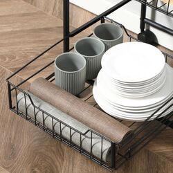 Etajera Homcom 801-224 40x38x111 cm (Walnut/Black) Thumb