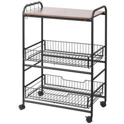 Etajera Homcom 801-225 60x38x85 cm (Brown Rustic/Black) Thumb