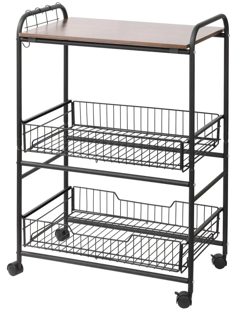 Etajera Homcom 801-225 60x38x85 cm (Brown Rustic/Black)