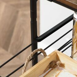 Etajera Homcom 801-225 60x38x85 cm (Brown Rustic/Black) Thumb