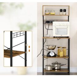 Etajera Homcom 801-317V90RB 60x42x153 cm (Brown/Black) Thumb