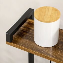 Стеллаж Homcom 801-319V90RB 90x42x130 cm (Rustic Brown/Black) Thumb