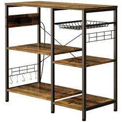 Etajera Homcom 801-321V00RB 90x40x83 cm (Brown/Black) Thumb