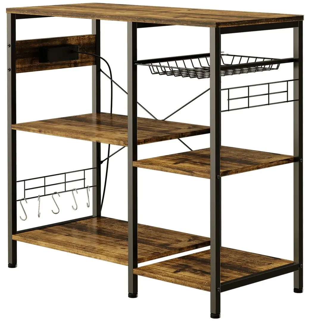 Etajera Homcom 801-321V00RB 90x40x83 cm (Brown/Black)