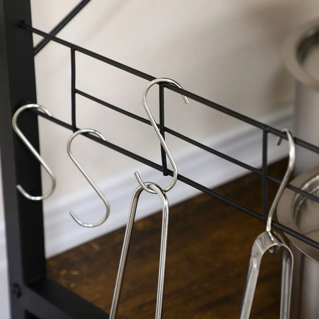 Etajera Homcom 801-321V00RB 90x40x83 cm (Brown/Black)