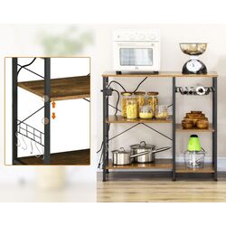 Etajera Homcom 801-321V00RB 90x40x83 cm (Brown/Black) Thumb