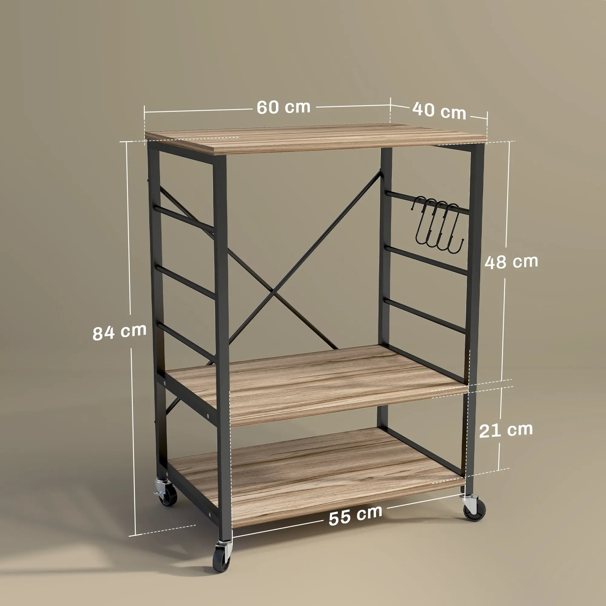 Стеллаж HomCom 801-389V00TK (Natural) - 7