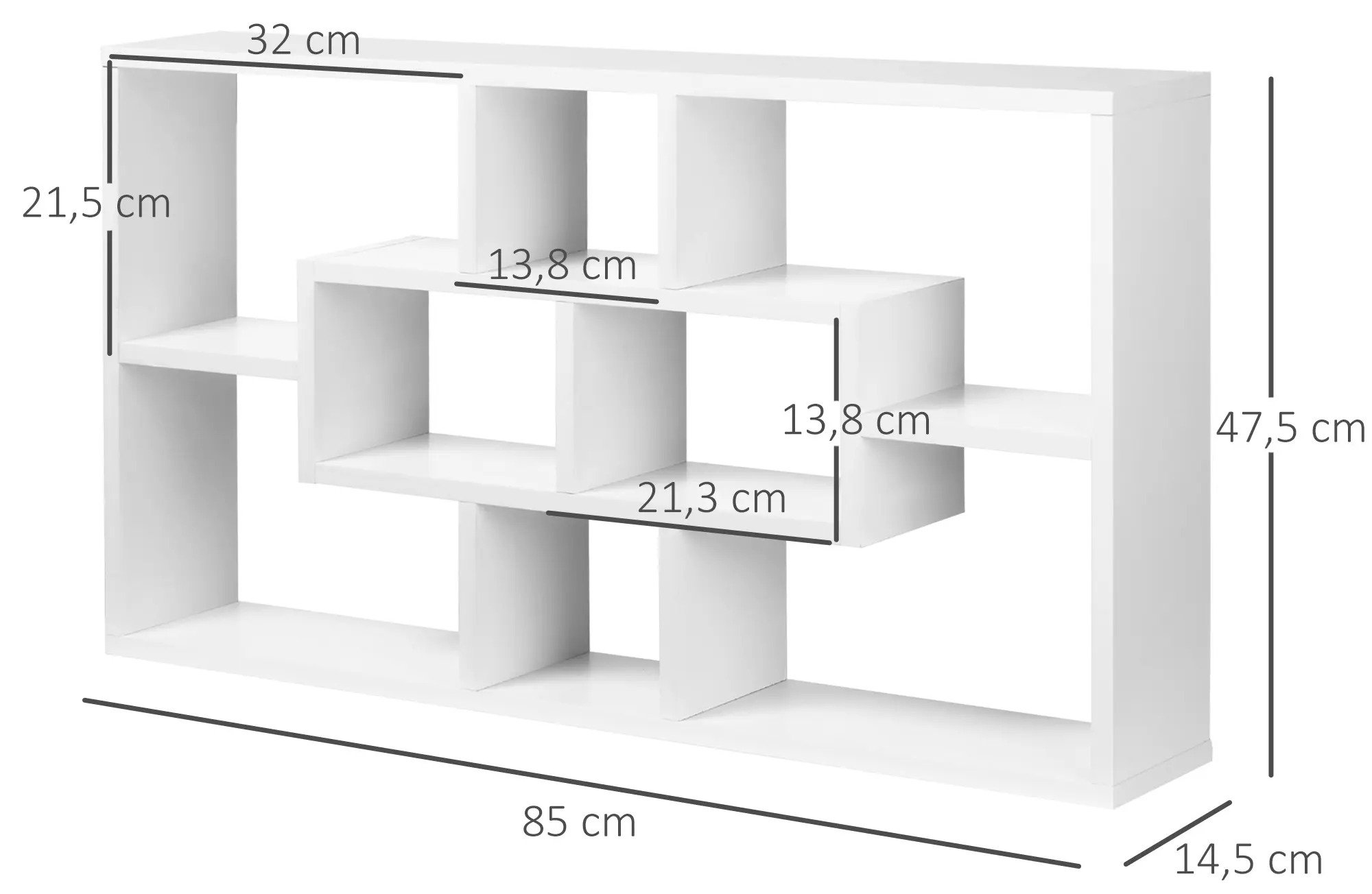 Etajera Homcom 830-234 (White) - 3