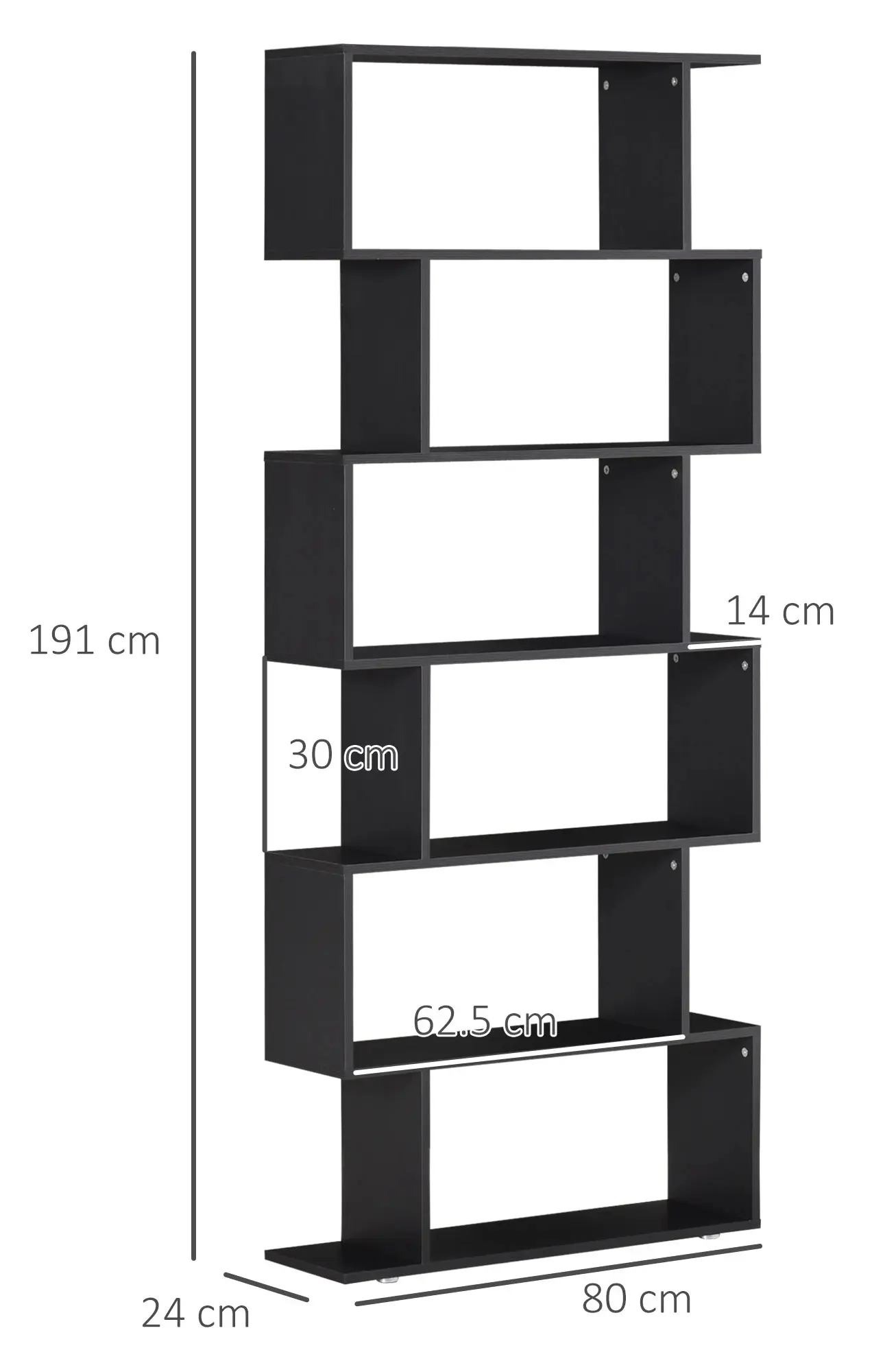 Etajera Homcom 831-037BK (Black) - 4