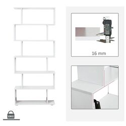 Стеллаж Homcom 831-037WT 80x24x191 (White) Thumb