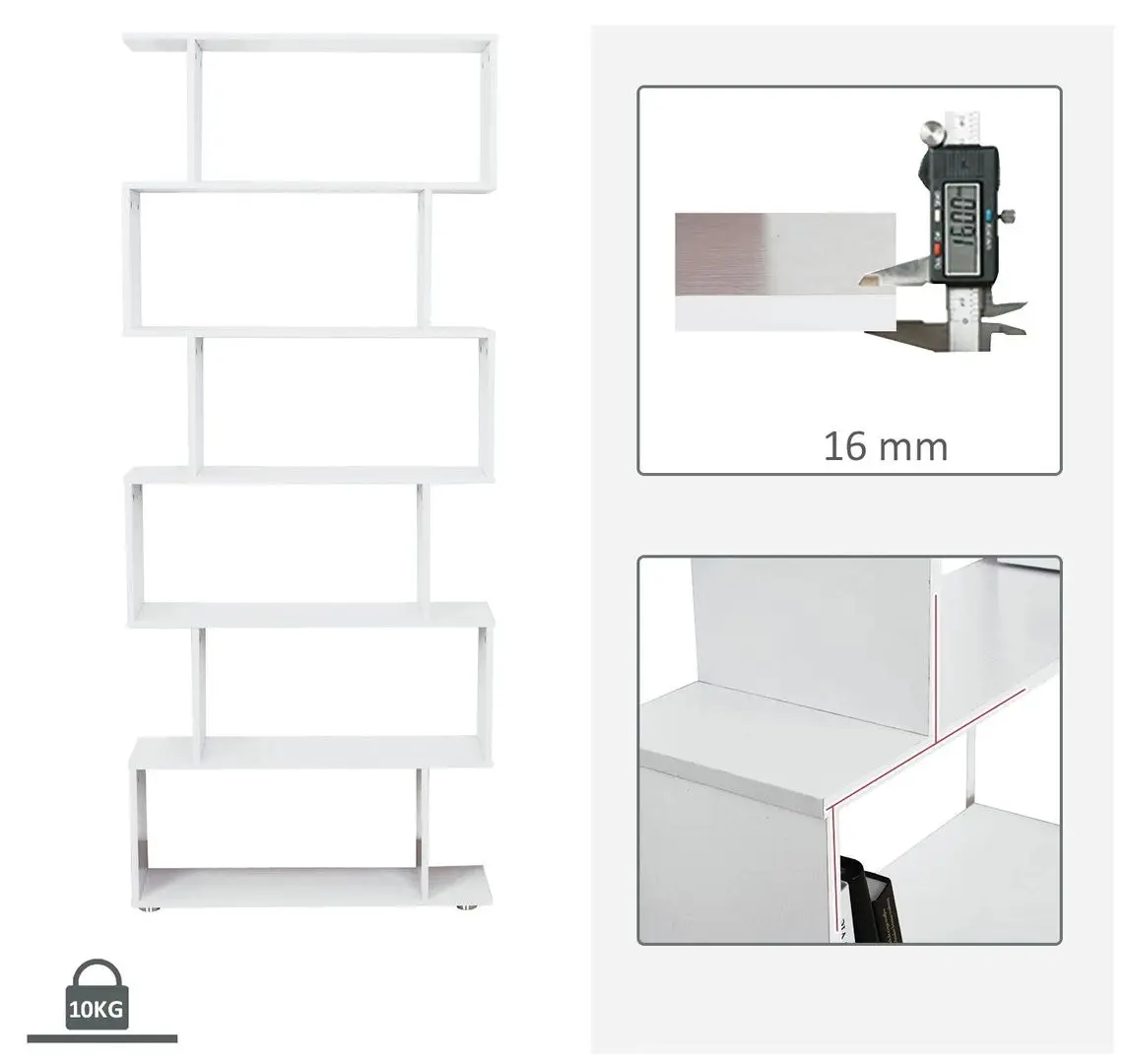 Стеллаж Homcom 831-037WT 80x24x191 (White) - 7