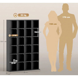 Стеллаж Homcom 831-040V80BK (Black) Thumb