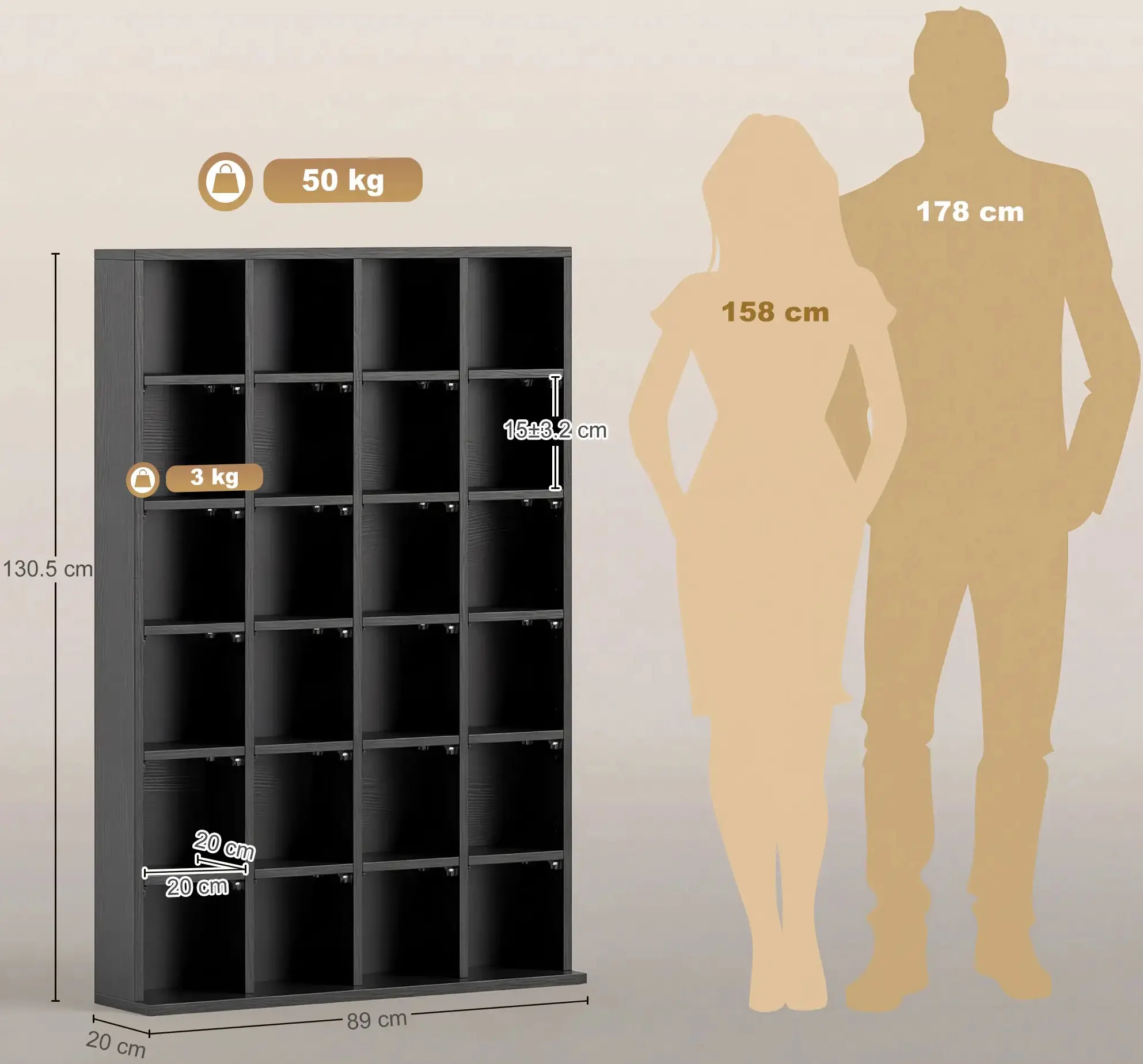 Стеллаж Homcom 831-040V80BK (Black) - 8