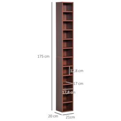 Стеллаж Homcom 833-135BN 21x20x175 cm (Brown) Thumb