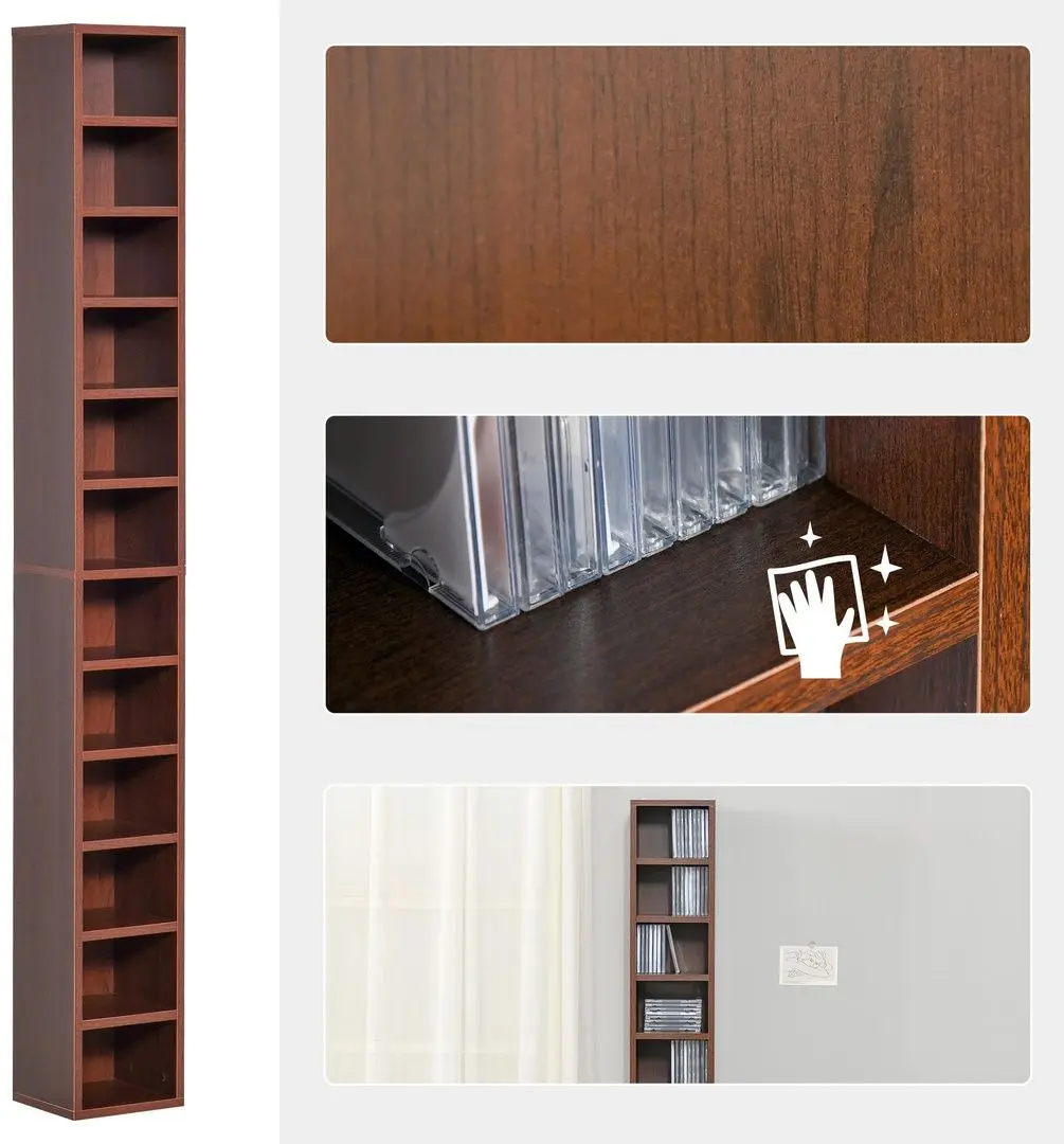 Стеллаж Homcom 833-135BN 21x20x175 cm (Brown) - 4