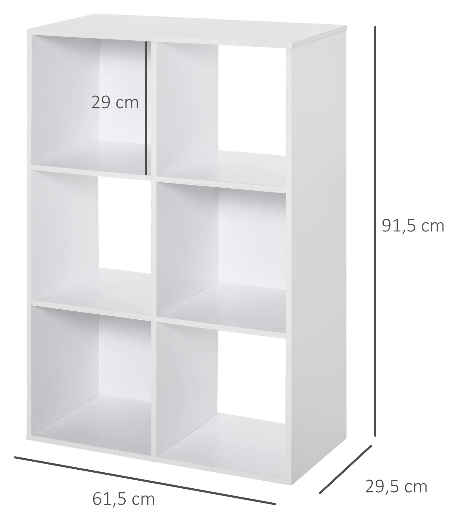 Etajera Homcom 833-423WT (White) - 5