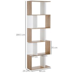 Etajera Homcom 833-450 (White/Natural) Thumb