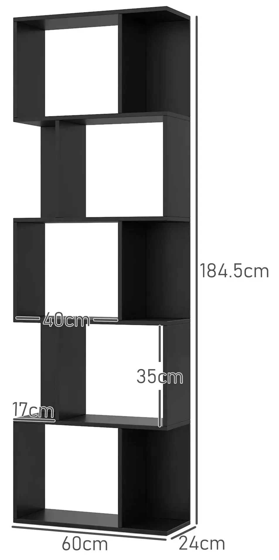 Etajera Homcom 833-450V00BK (Black) - 4