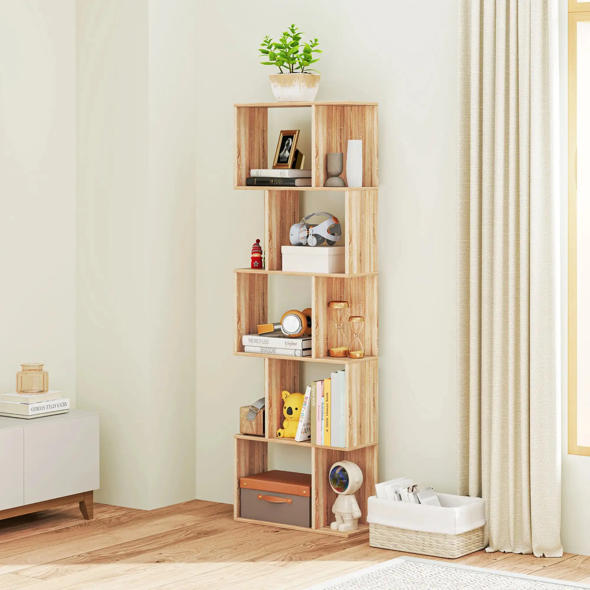 Etajera Homcom 833-450V00ND (Natural) - 5