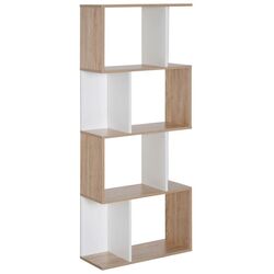 Стеллаж Homcom 833-451 60x148x24 cm (Natural Oak/White) Thumb