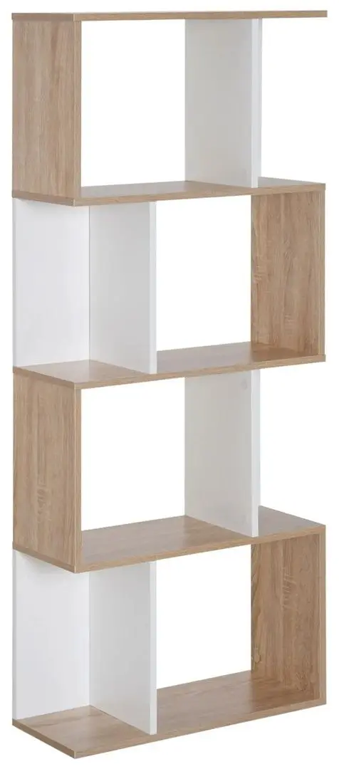 Стеллаж Homcom 833-451 60x148x24 cm (Natural Oak/White)