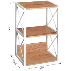 Стеллаж HomCom 833-563V02 (Natural/White) Thumb