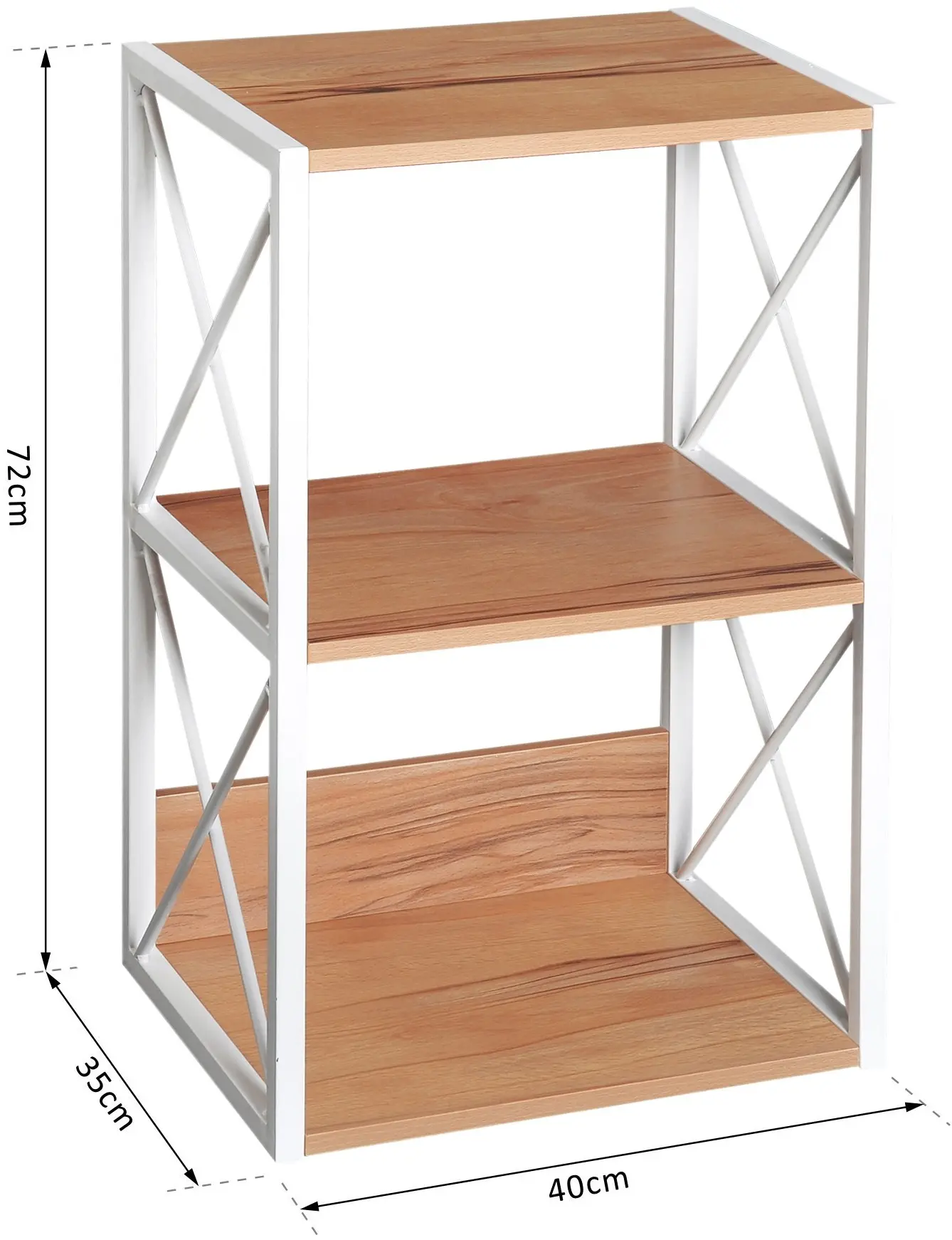Стеллаж HomCom 833-563V02 (Natural/White) - 10