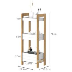 Etajera Homcom 834-099 (White/Natural) Thumb
