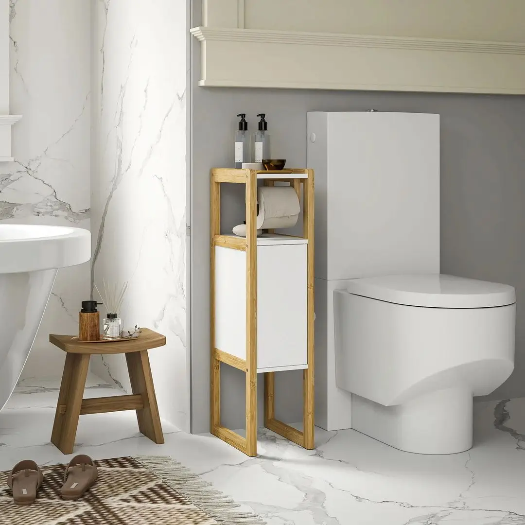 Etajera Homcom 834-689V00WT (White/Natural)