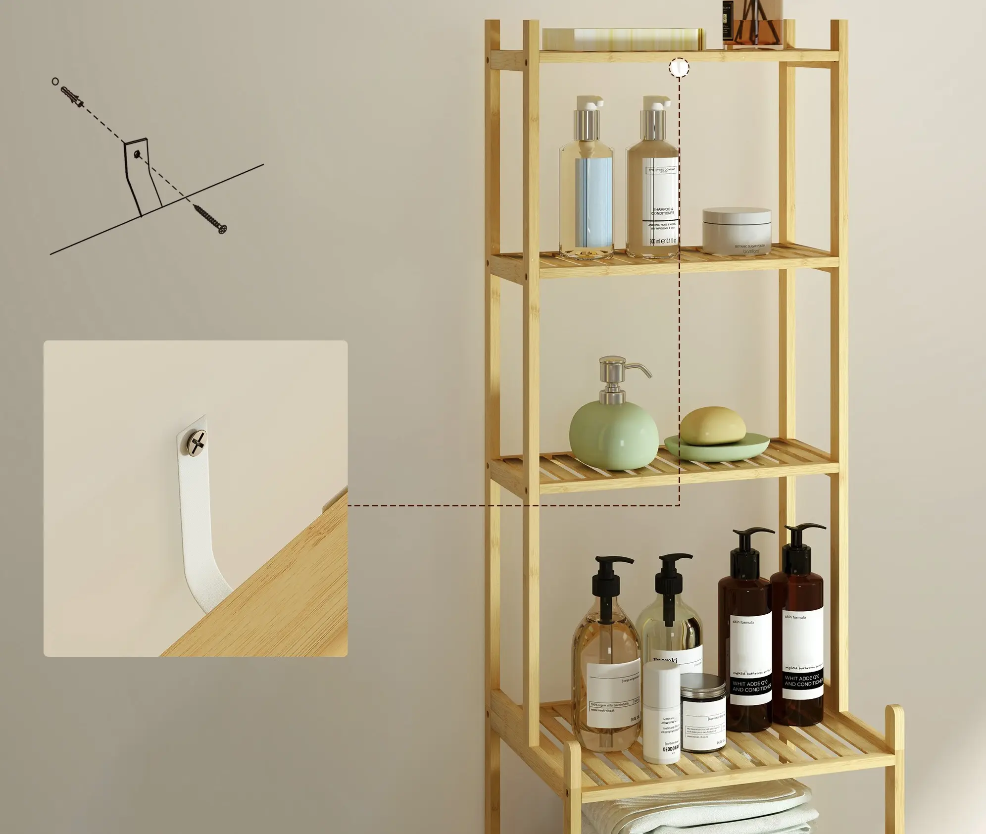 Стеллаж HomCom 834-762V00ND (Natural) - 5