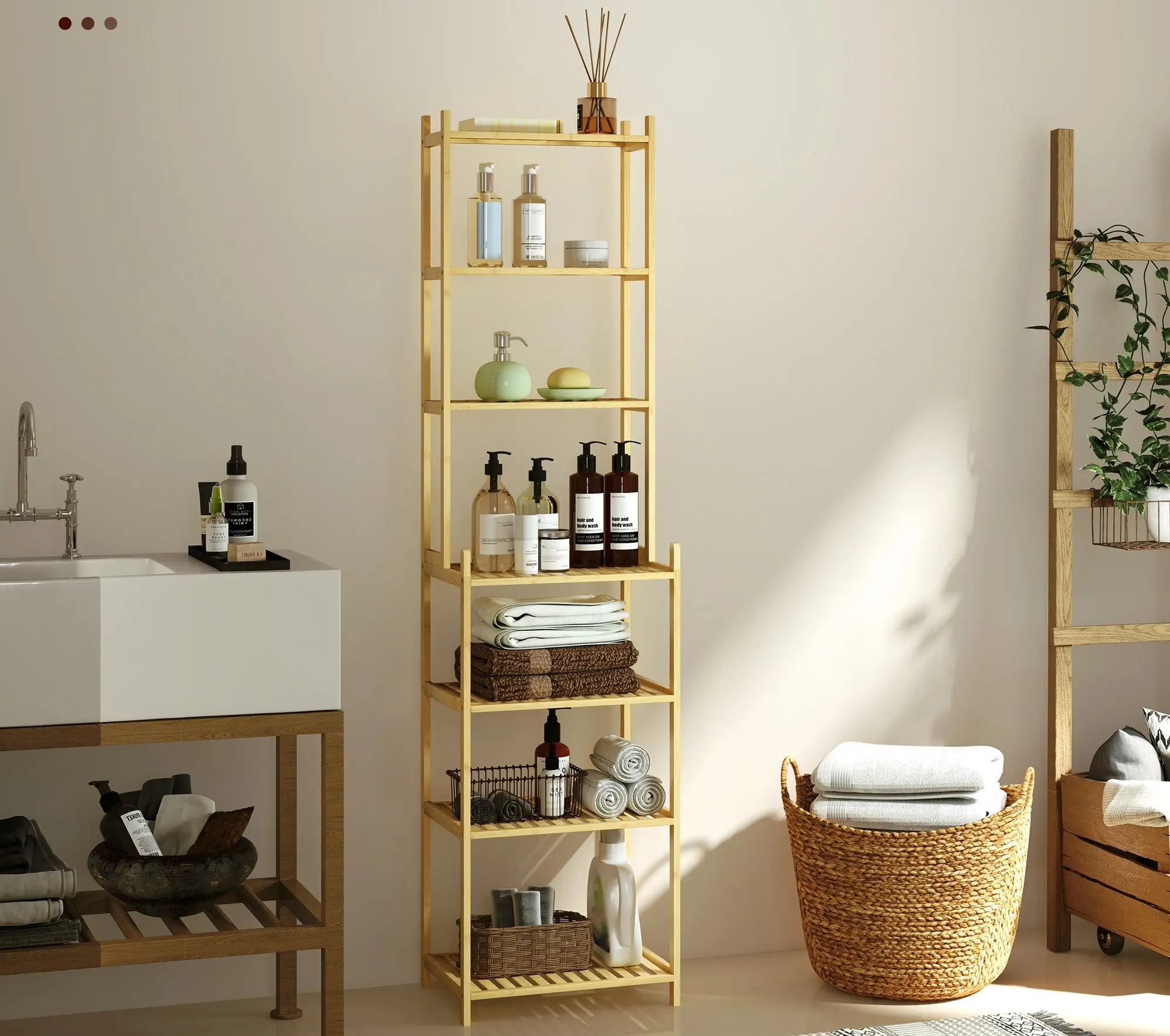 Стеллаж HomCom 834-762V00ND (Natural) - 8