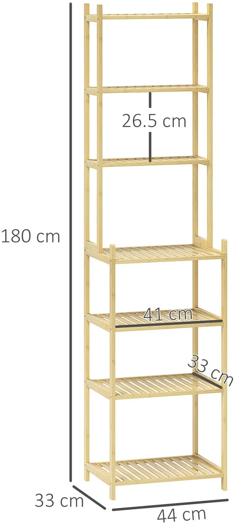Стеллаж HomCom 834-762V00ND (Natural) - 9