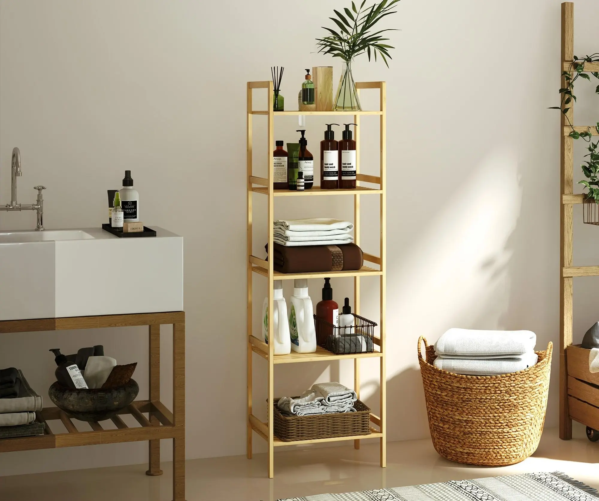 Стеллаж HomCom 834-767V02ND (Natural) - 8