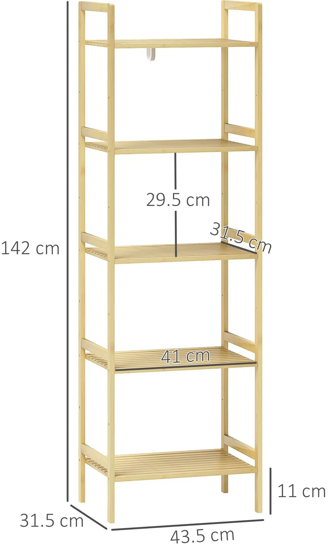 Стеллаж HomCom 834-767V02ND (Natural) - 9