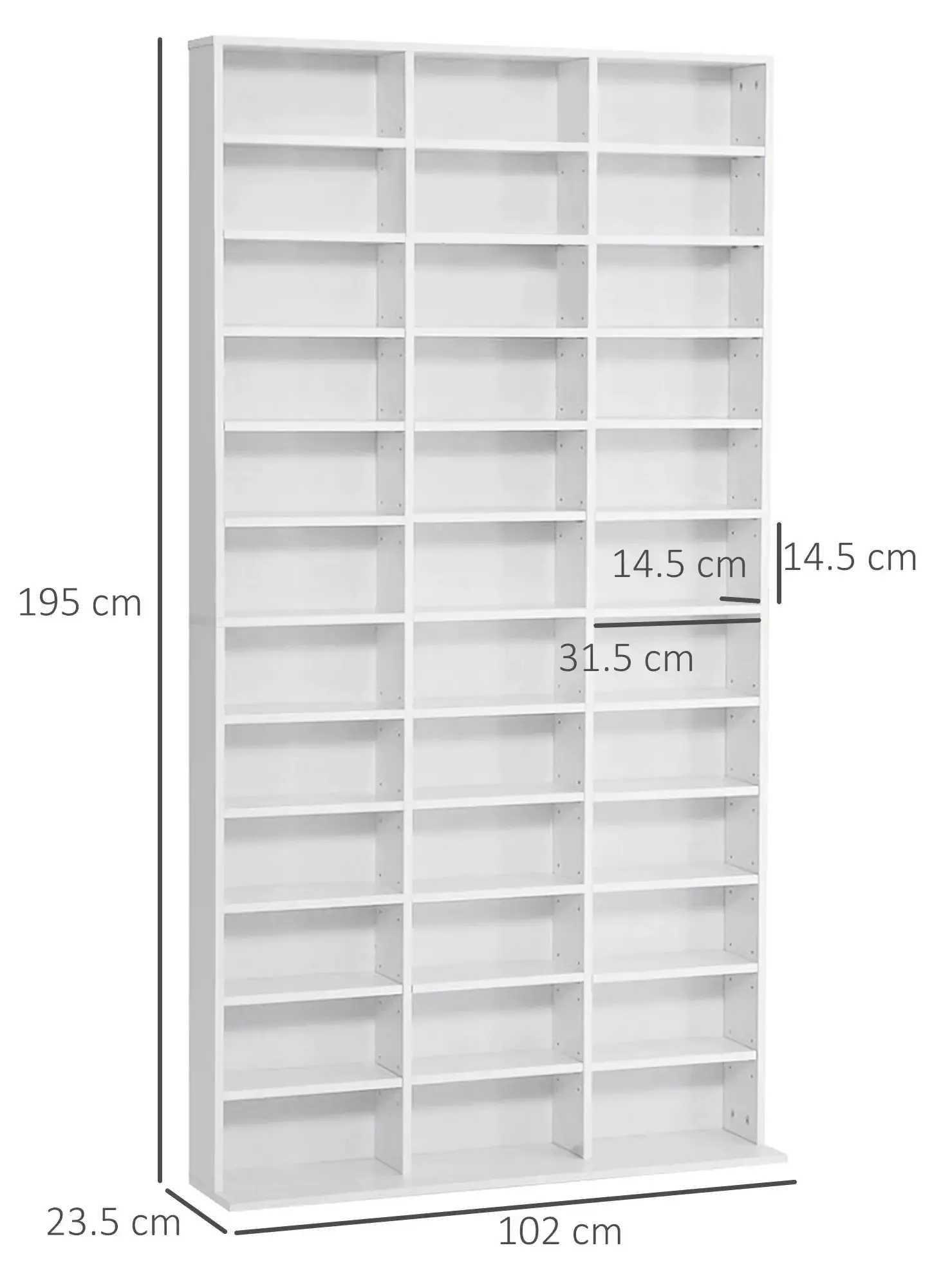 Etajera Homcom 836-014WT (White) - 4