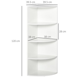Etajera Homcom 836-090WT (White) Thumb