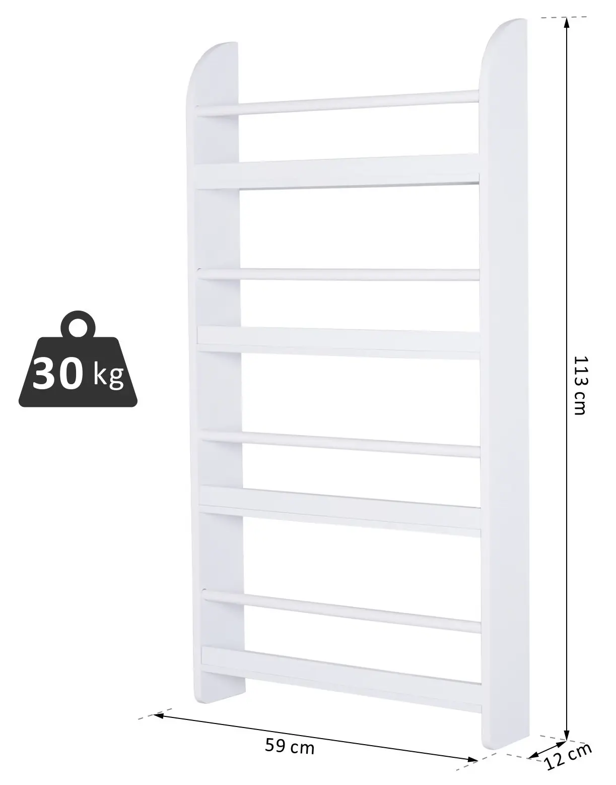 Etajera Homcom 836-135 (White) - 5