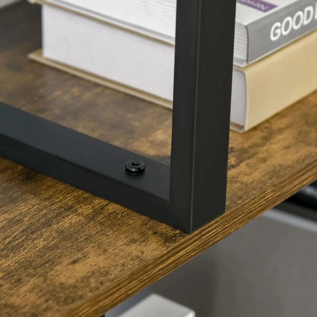 Стеллаж Homcom 836-146 102x30x160 cm (Oak/Black) - 3