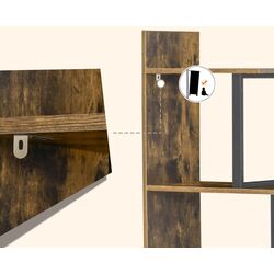 Стеллаж Homcom 836-146 102x30x160 cm (Oak/Black) Thumb