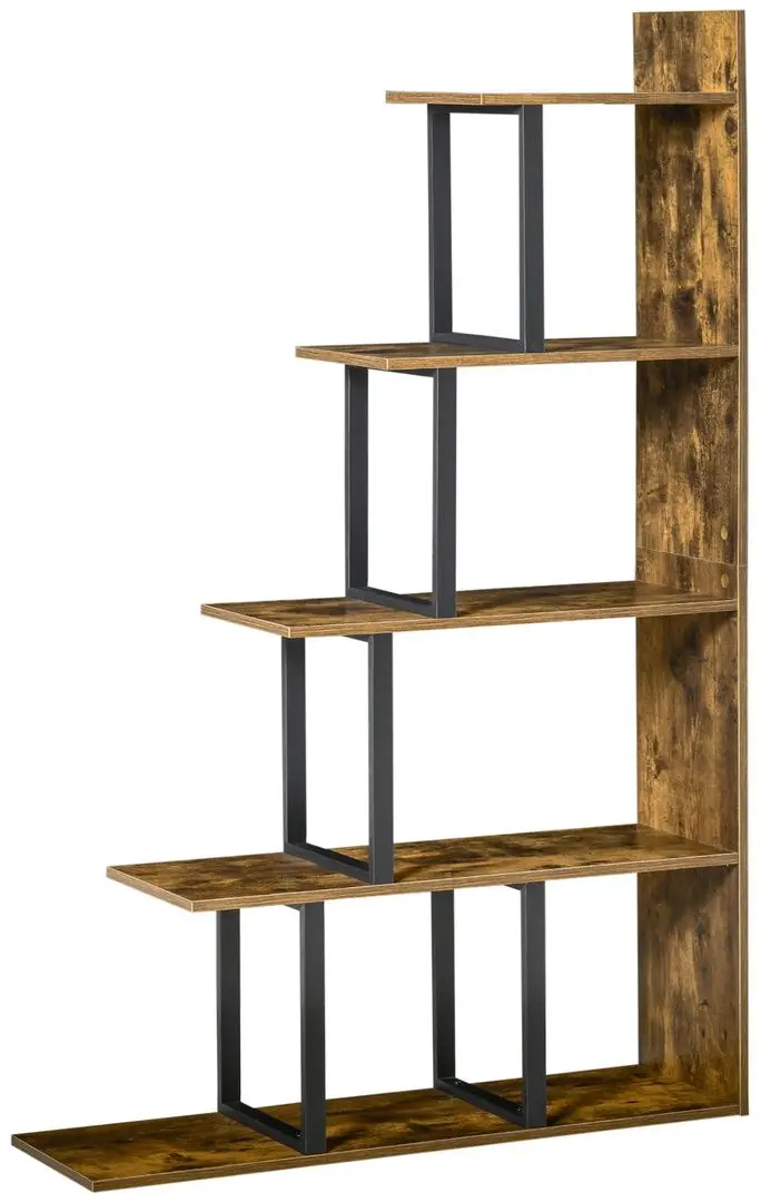 Стеллаж Homcom 836-146 102x30x160 cm (Oak/Black) - 6