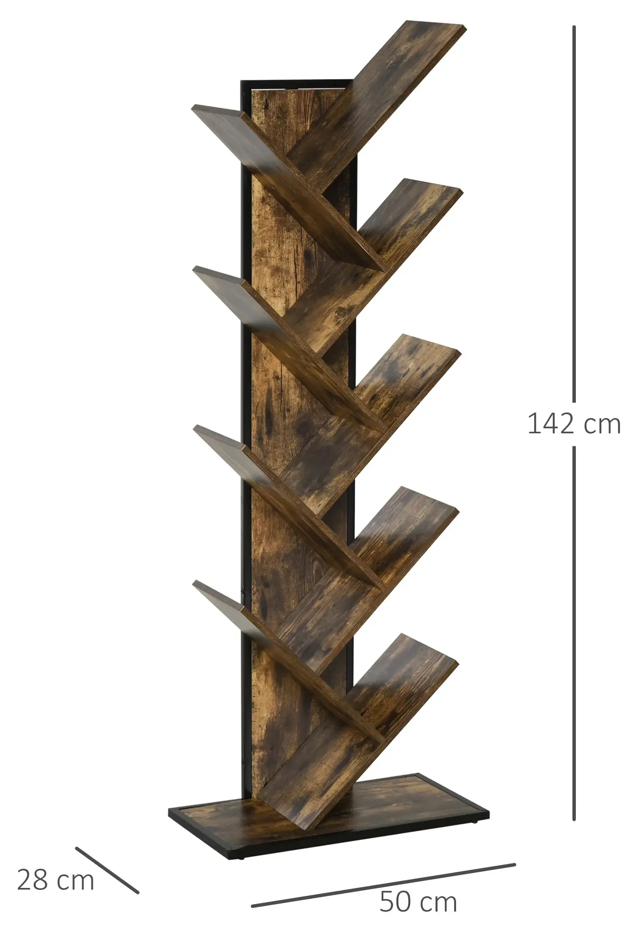 Etajera Homcom 836-256TE (Brown) - 4