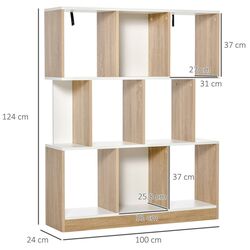 Стеллаж Homcom 836-259AK 100x30x124 cm (Oak/White) Thumb