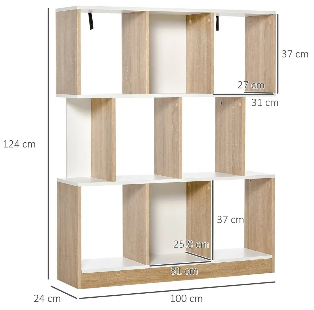 Стеллаж Homcom 836-259AK 100x30x124 cm (Oak/White) - 2