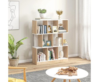 Etajera Homcom 836-259AK 100x30x124 cm (Oak/White)